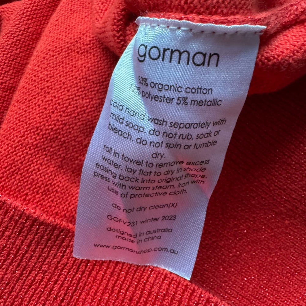 GORMAN Red Crewneck Sweater 12 - Picture 4 of 6